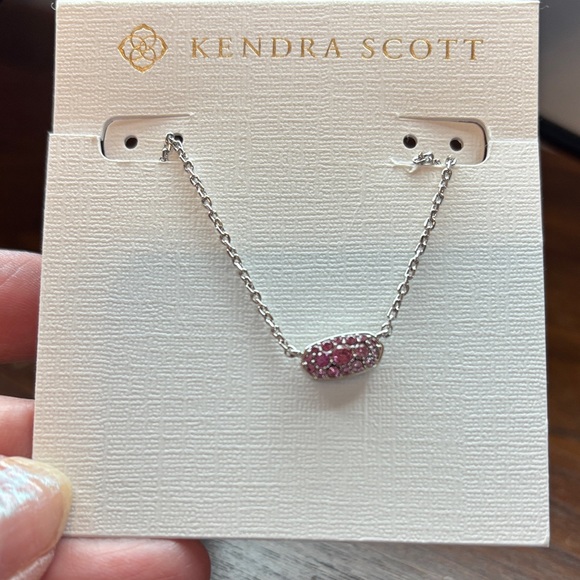 Kendra Scott Grayson Crystal Pink Ombré Necklace - Picture 2 of 4